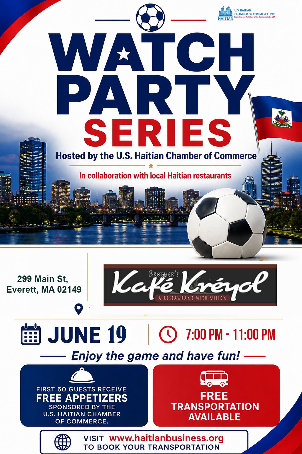 Haiti World Cup Watch Party at Brothers Kafe Kreyol