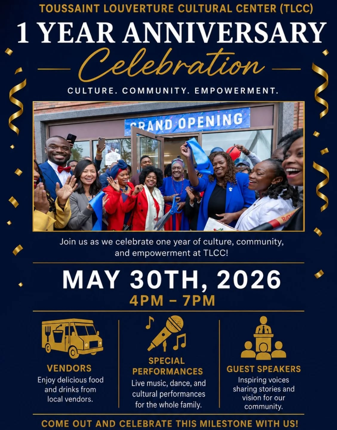 Toussaint Louverture Cultural Center 1 Year Anniversary Celebration