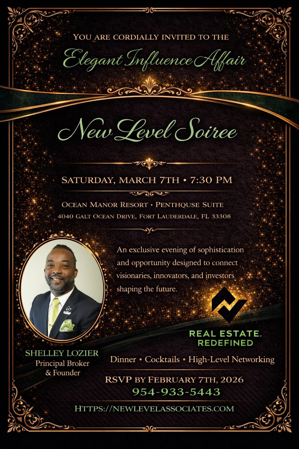 Exclusive Private Dinner hosted by New Level Group.